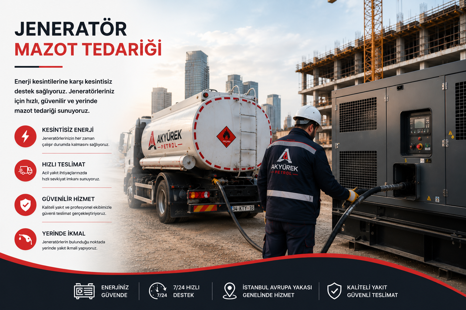 Jeneratör Mazot Tedariği